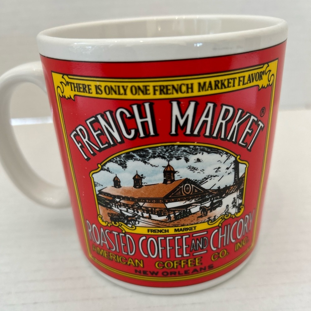 French Market Roasted  Coffee and Chicory Mug- New Orleans Louisiana Collectors